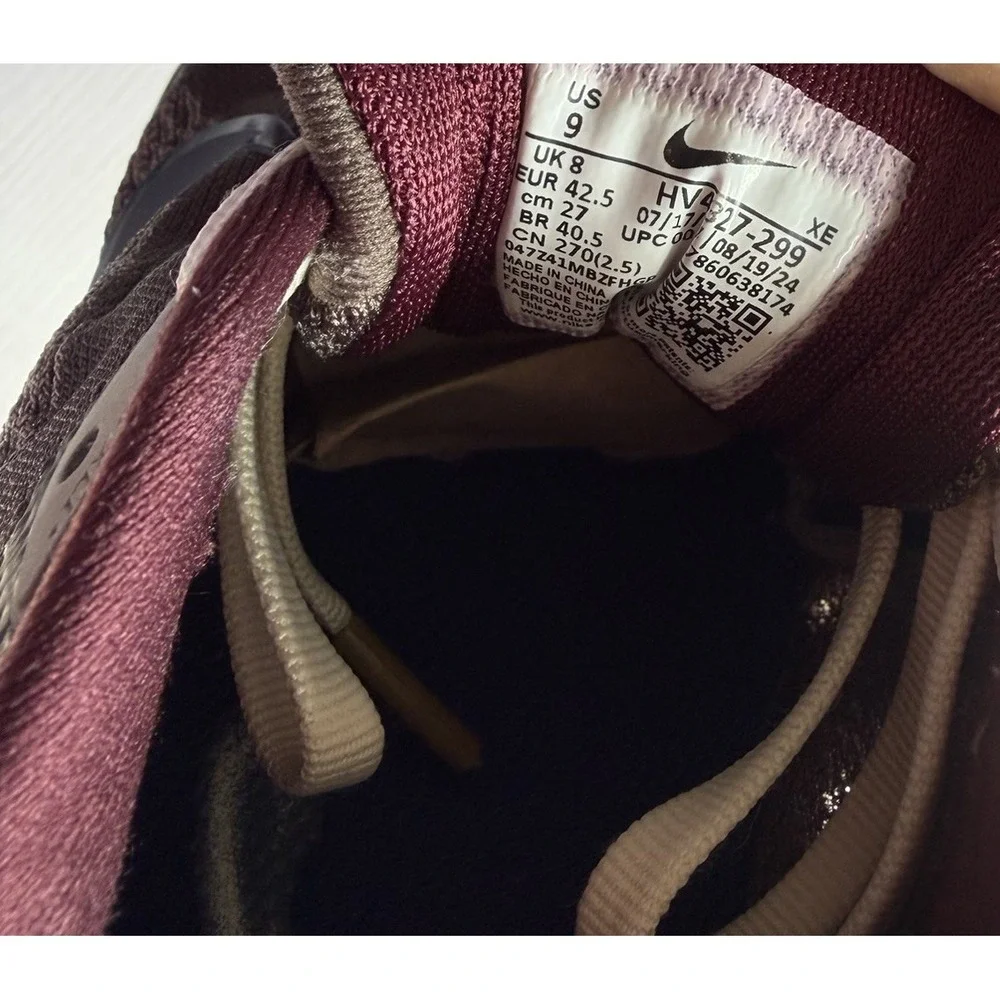 Nike Air Zoom Pegasus 37 Men's Size 9 Brown Burgundy Running Shoes BQ9647-200 - Picture 12 of 13